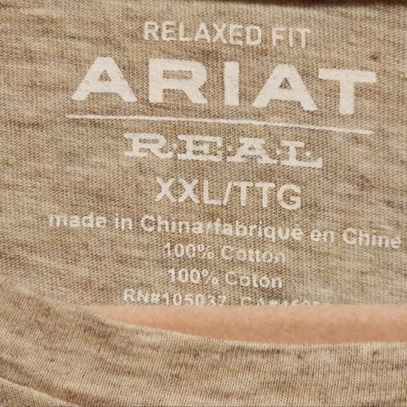 ARIAT Women's REAL Moo Wheat Heather Short Sleeve Tee - Picture 4 of 8